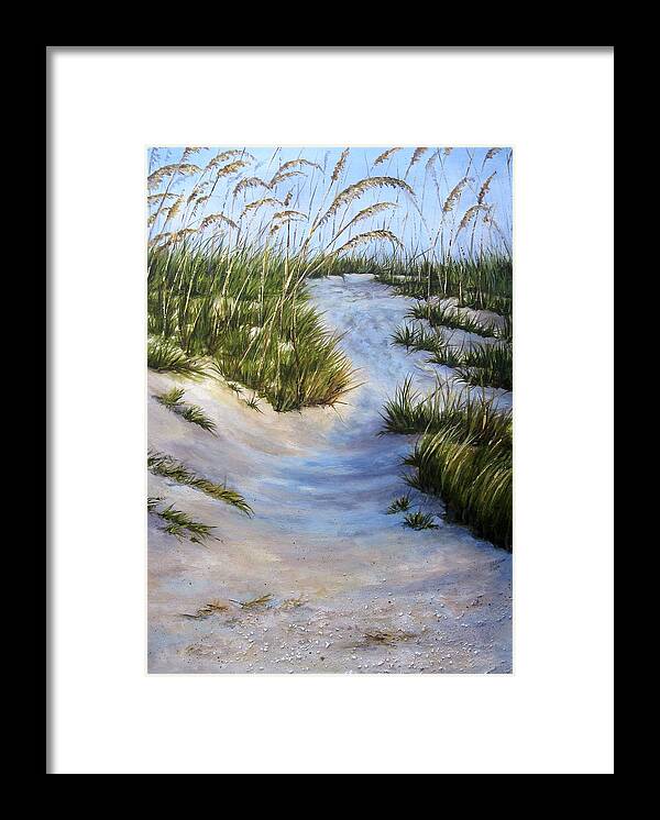 Beach Framed Print featuring the painting Morning Shadows by Mary McCullah