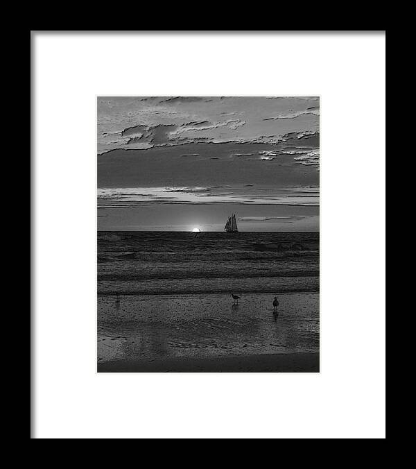 Beach Framed Print featuring the photograph Morning Silhouette by Jerry Hart