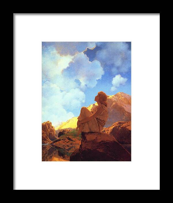 Maxfield Parrish Framed Print featuring the painting Morning Spring by Maxfield Parrish