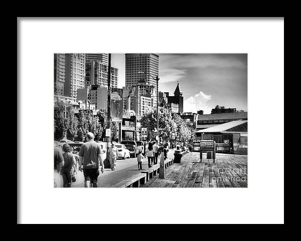 Waterfront Framed Print featuring the photograph Morning Walk by John Krakora