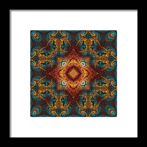 Kaleidoscope Framed Print featuring the digital art Moroccan Fantasy No 2 by Charmaine Zoe