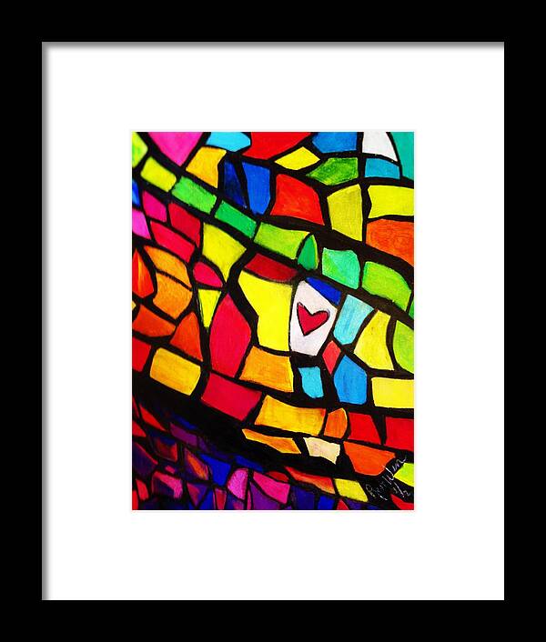 Mosaics Framed Print featuring the drawing Mosaic Tiles by Renee Michelle Wenker