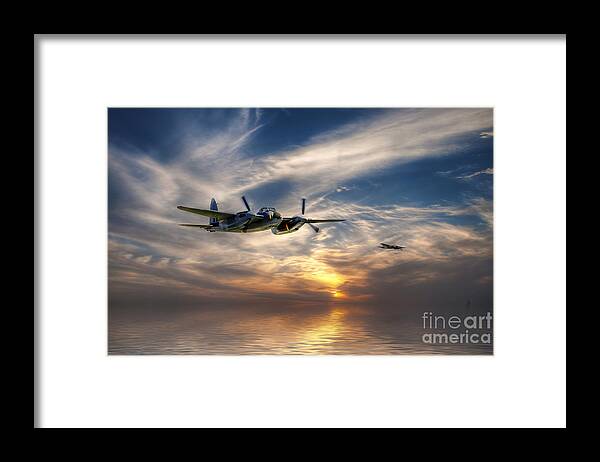 Mosquito Framed Print featuring the digital art Mossies Head Home by Airpower Art