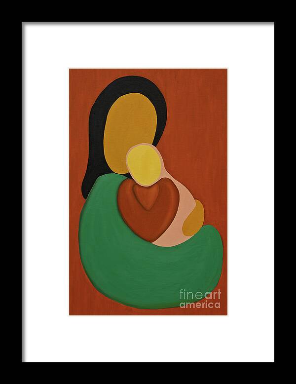 Mother Framed Print featuring the painting Mother And Daughter by James Lavott