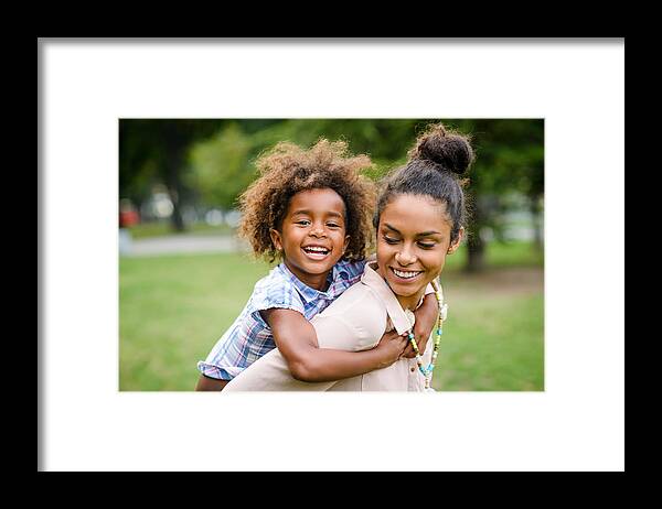Mature Adult Framed Print featuring the photograph Mother and daughter by MStudioImages