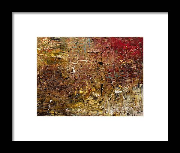 Abstract Art Framed Print featuring the painting Mother Lode by Carmen Guedez