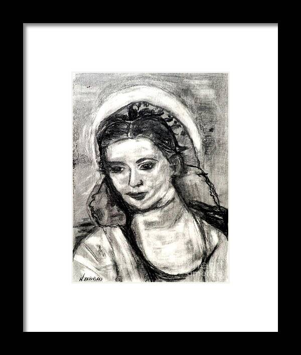 International Art Collectors Framed Print featuring the painting Mother Mary-Let It Be by Helena Bebirian