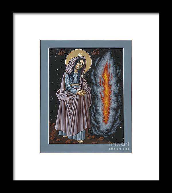 Mother Of God Framed Print featuring the painting Mother of God of Kosovo 087 by William Hart McNichols