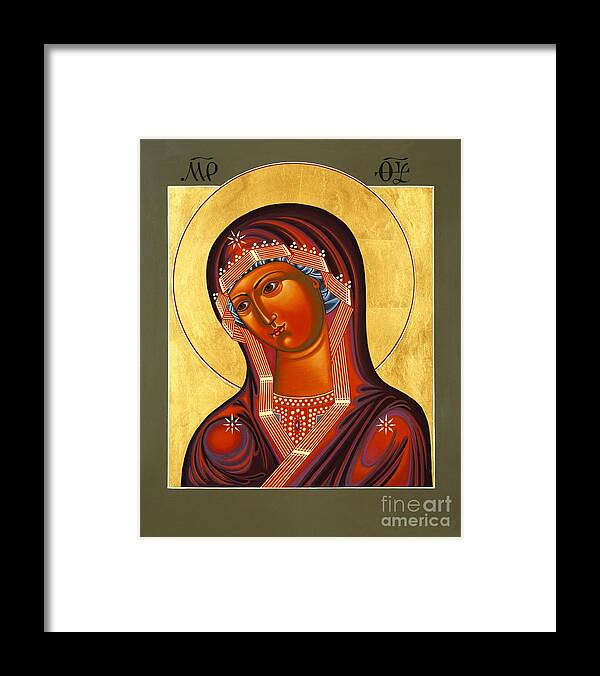 Mother Of God Similar To Fire Framed Print featuring the painting Mother of God Similar to Fire 007 by William Hart McNichols