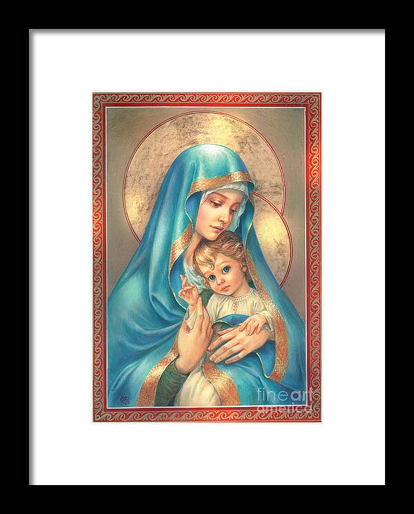 Mother Of God Framed Print featuring the digital art Mother of God by MGL Meiklejohn Graphics Licensing