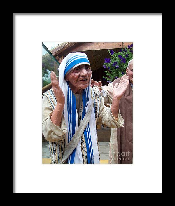 Prayer Framed Print featuring the photograph Mother Teresa by Archangelus Gallery