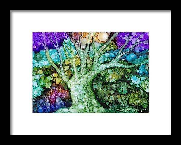 Tropical Framed Print featuring the painting Mother Tree by Angela Treat Lyon
