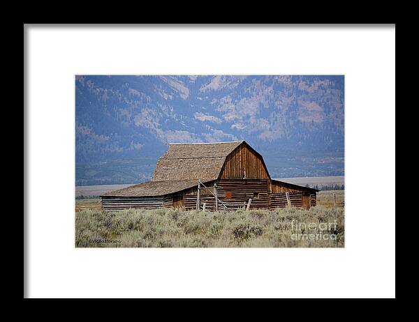 Wyoming Framed Print featuring the photograph Moulton Barn in the Tetons by Veronica Batterson