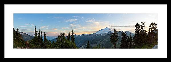 Mt. Baker Framed Print featuring the photograph Mount Baker Panorama from Artist Point by Michael Russell