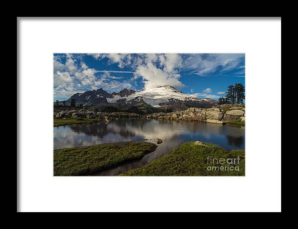Mount Baker Framed Print featuring the photograph Mount Baker Skies Reflection by Mike Reid