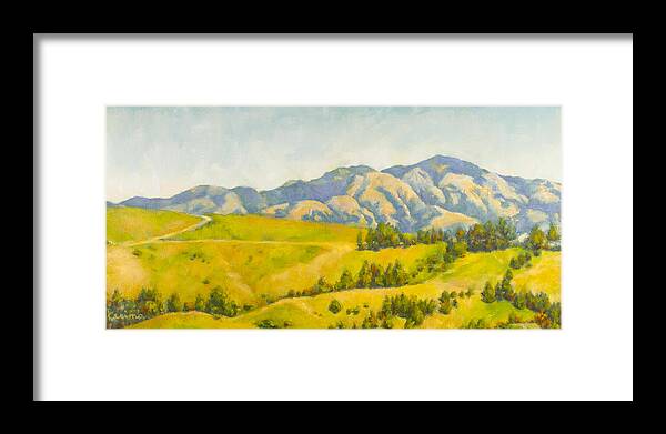 Mount Diablo Framed Print featuring the painting Mount Diablo View #1 by Kerima Swain