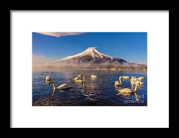 Autumn Framed Print featuring the photograph Mount Fuji - Japan by Luciano Mortula
