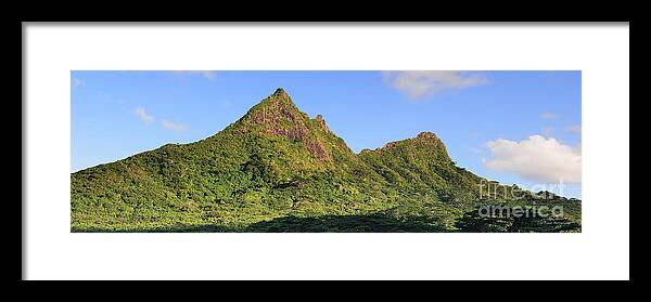 Mount Olomana Framed Print featuring the photograph Mount Olomana Panorama by Aloha Art