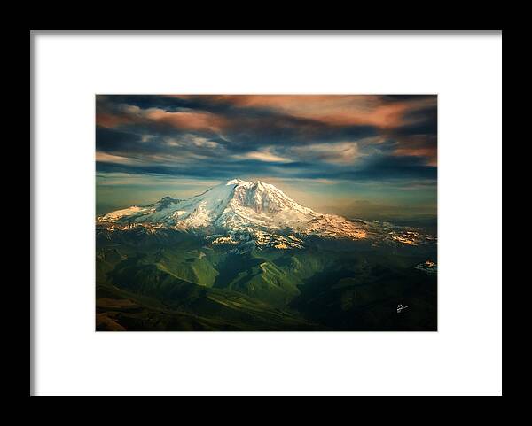 Mount Rainier Framed Print featuring the photograph Mount Rainier Greeting Card Size by TK Goforth