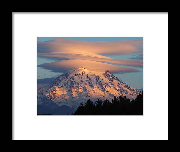 Mount Rainier Framed Print featuring the photograph Mount Rainier in November by Jacklyn Duryea Fraizer