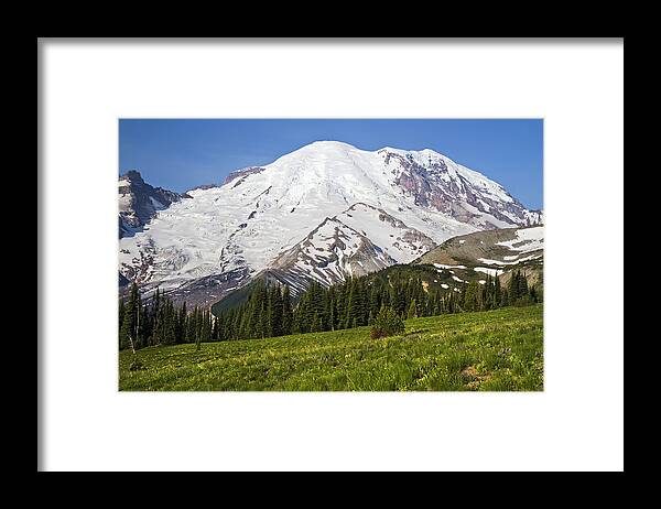 Mount Rainier Framed Print featuring the photograph Mount Rainier Washington by Pierre Leclerc Photography
