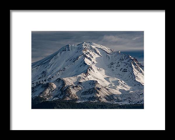 Mount Shasta Framed Print featuring the photograph Mount Shasta Close-up by Greg Nyquist