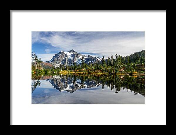 Alpine Framed Print featuring the photograph Mount Shuksan Reflections by Michael Russell