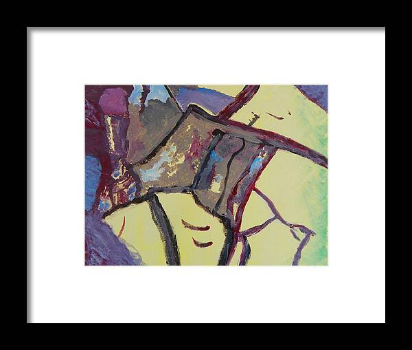 Abstract Framed Print featuring the painting Mountain Antelope by Lenore Senior