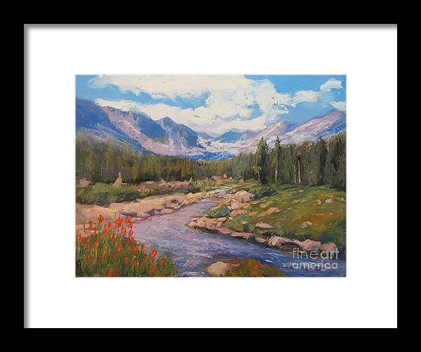 Sean Wu Framed Print featuring the painting Mountain Creek by Sean Wu