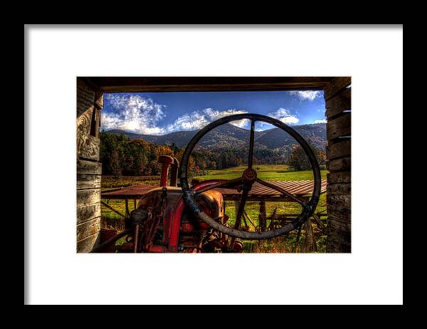 Western North Carolina Mountains Framed Print featuring the photograph Mountain Farm View by Greg and Chrystal Mimbs