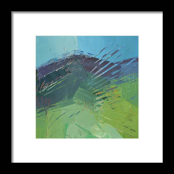 Mountain Framed Print featuring the painting Mountain High by Linda Bailey