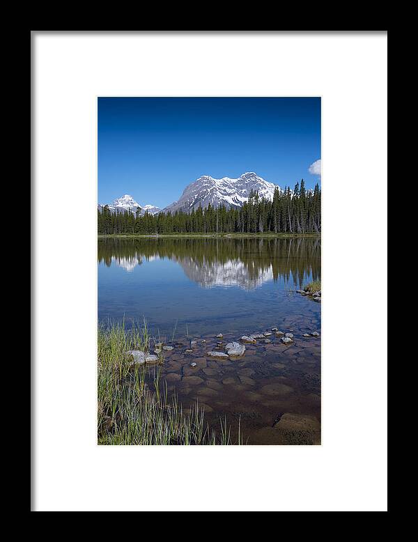 Mountain Framed Print featuring the photograph Mountain Lake in Kananaskis Alberta by Bill Cubitt