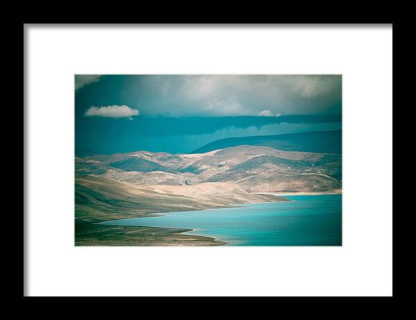 Lake Framed Print featuring the photograph Mountain lake in tibet Peiku-tso by Raimond Klavins