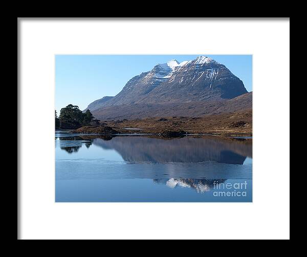 Liathach Framed Print featuring the photograph Mountain Reflection - Liathach from Loch Clair by Phil Banks