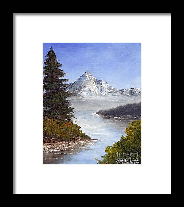 Mountain Framed Print featuring the painting Mountain Region by Michelle Bien
