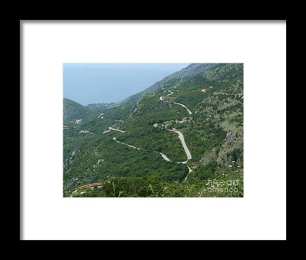 Petrovac Framed Print featuring the photograph Mountain Road to Petrovac - Montenegro by Phil Banks