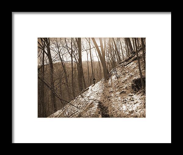 Solitary Framed Print featuring the photograph Mountain Side by Melinda Fawver