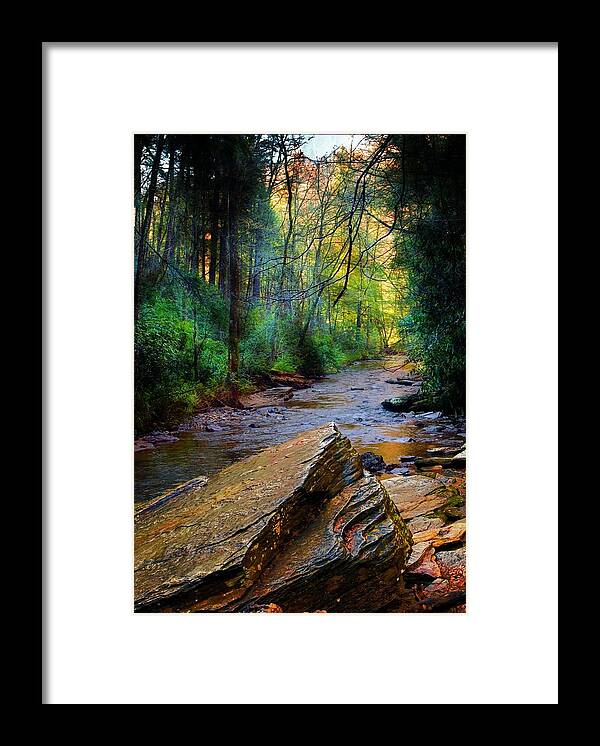 Mountain Stream Photo Framed Print featuring the photograph Mountain Stream N.C. by Bob Pardue