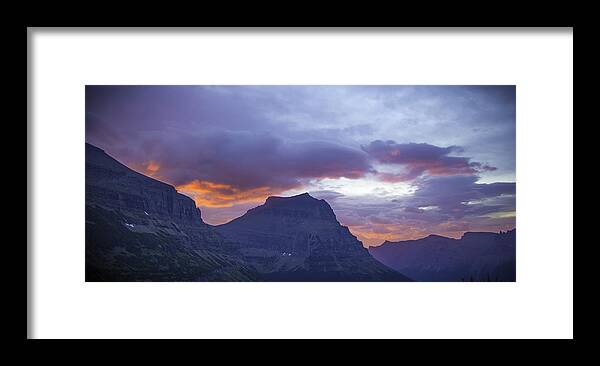 Alex Blondeau Framed Print featuring the photograph Sunrise over Going to the Sun Mountain by Alex Blondeau
