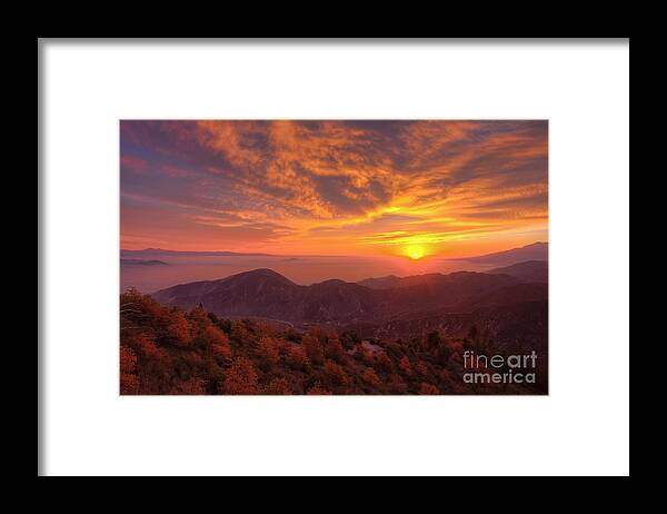 Mountain Framed Print featuring the photograph Mountain Sunset by Eddie Yerkish