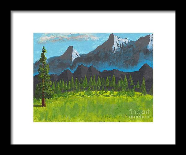 Acrylic Framed Print featuring the painting Mountain Vista by David Jackson
