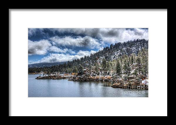 Mountains Framed Print featuring the photograph Mountains and Clouds by Eddie Yerkish