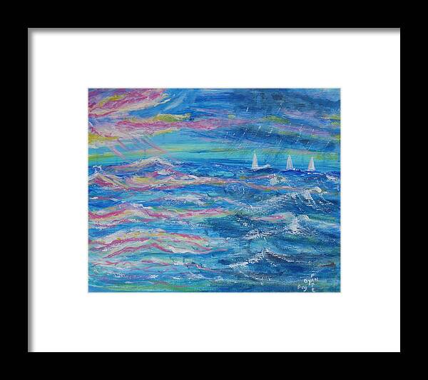 Storm Framed Print featuring the painting Movin' In by Diane Pape