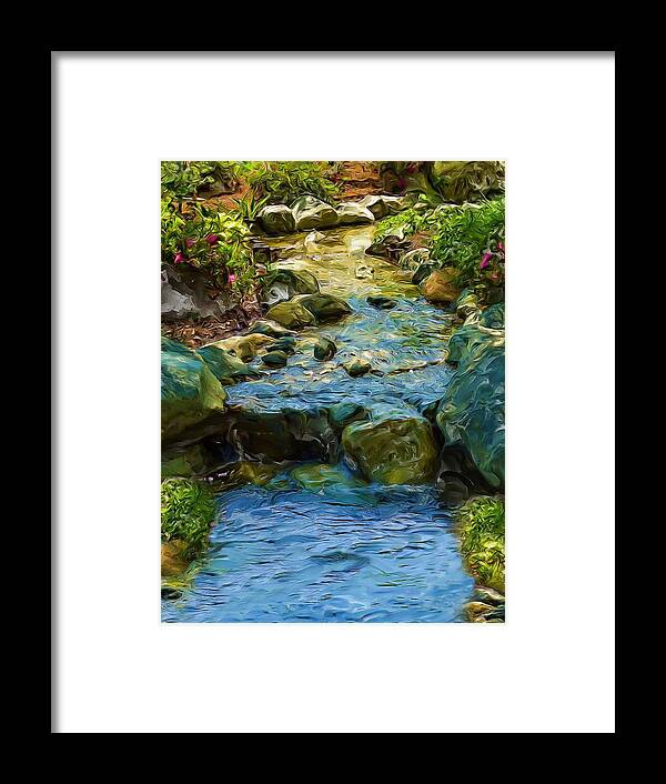 River Framed Print featuring the digital art Moving Forward by Cary Shapiro