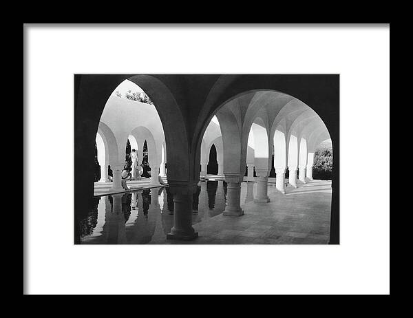 Exterior Framed Print featuring the photograph Mr George Sebastian And His Wife Next by George Hoyningen-Huene