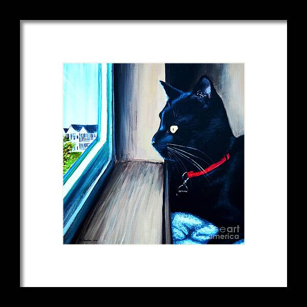 Cats Framed Print featuring the painting Mr Kitty by Pat Davidson