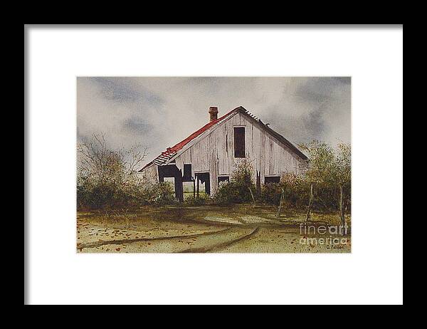 Old Barns Framed Print featuring the painting Mr. Munker's Old Barn by Charles Fennen