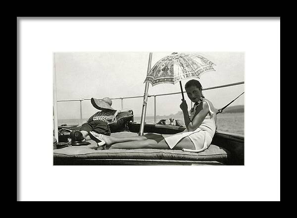 Travel Framed Print featuring the photograph Mrs. Reginald Fellowes And Lady Juliet Duff by Cecil Beaton