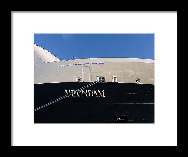 Richard Reeve Framed Print featuring the photograph MS Veendam by Richard Reeve