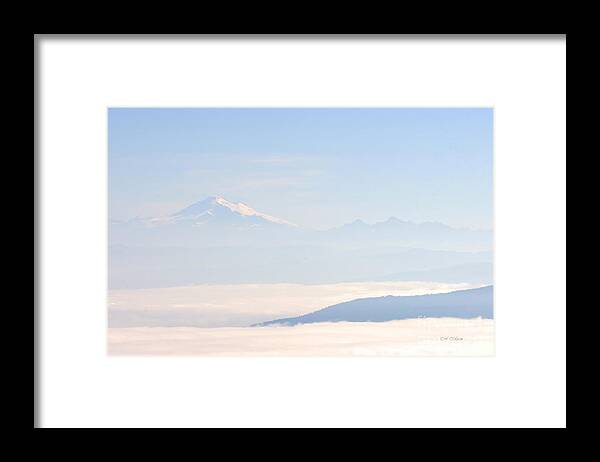 Mountain Framed Print featuring the photograph Mt. Baker from San Juan Islands by Tap On Photo